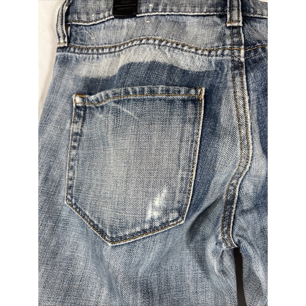 Ann Taylor LOFT Jeans Womens 0 Blue Boyfriend Button Fly Distressed 25/0 - Picture 9 of 16
